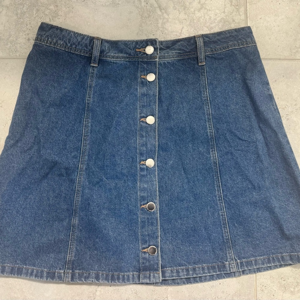 Denim Button Down Skirt